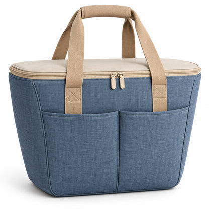 MeadowCarry Zippered Picnic Tote - Slate Blue