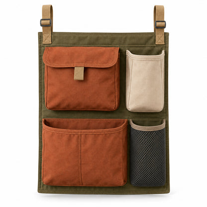 BranchLine Hanging Campsite Organizer - Olive and Rust