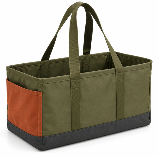 RidgeHaul Open-Top Camping Gear Tote - Olive