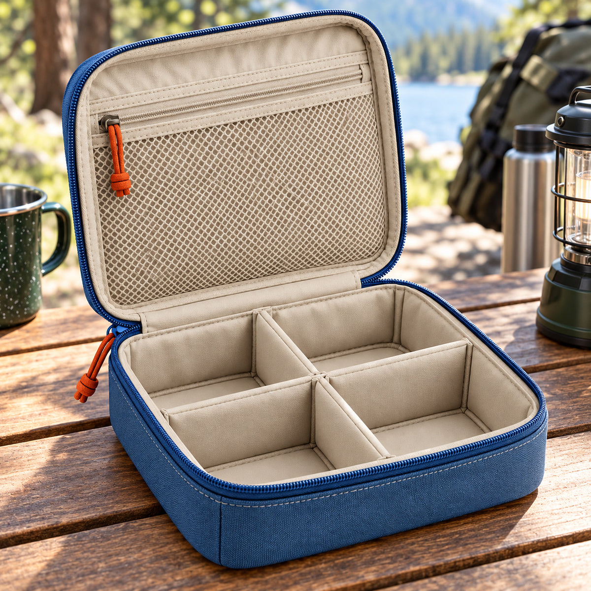SwitchPack Four-Compartment Gear Organizer - Slate Blue