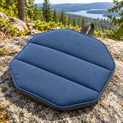 PebbleRest Quilted Outdoor Seat Pad - Slate Blue