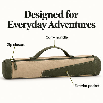 StakeNest Zippered Tent Stake Organizer - Sand and Olive
