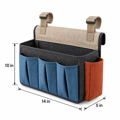 TableEdge Hanging Camping Storage Caddy - Charcoal and Blue
