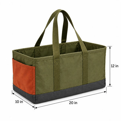 RidgeHaul Open-Top Camping Gear Tote - Olive