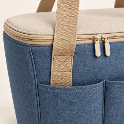 MeadowCarry Zippered Picnic Tote - Slate Blue